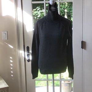 Jeanne Pierre dark gray turtleneck sweater. Medium weight. Size medium